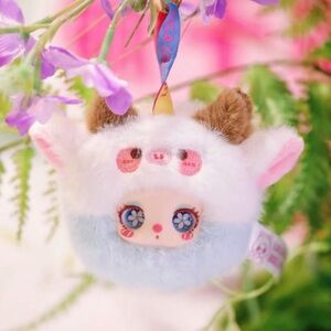 NIB Authentic Liila’s Garden Tea Party Cow Plush Pendant Keychain